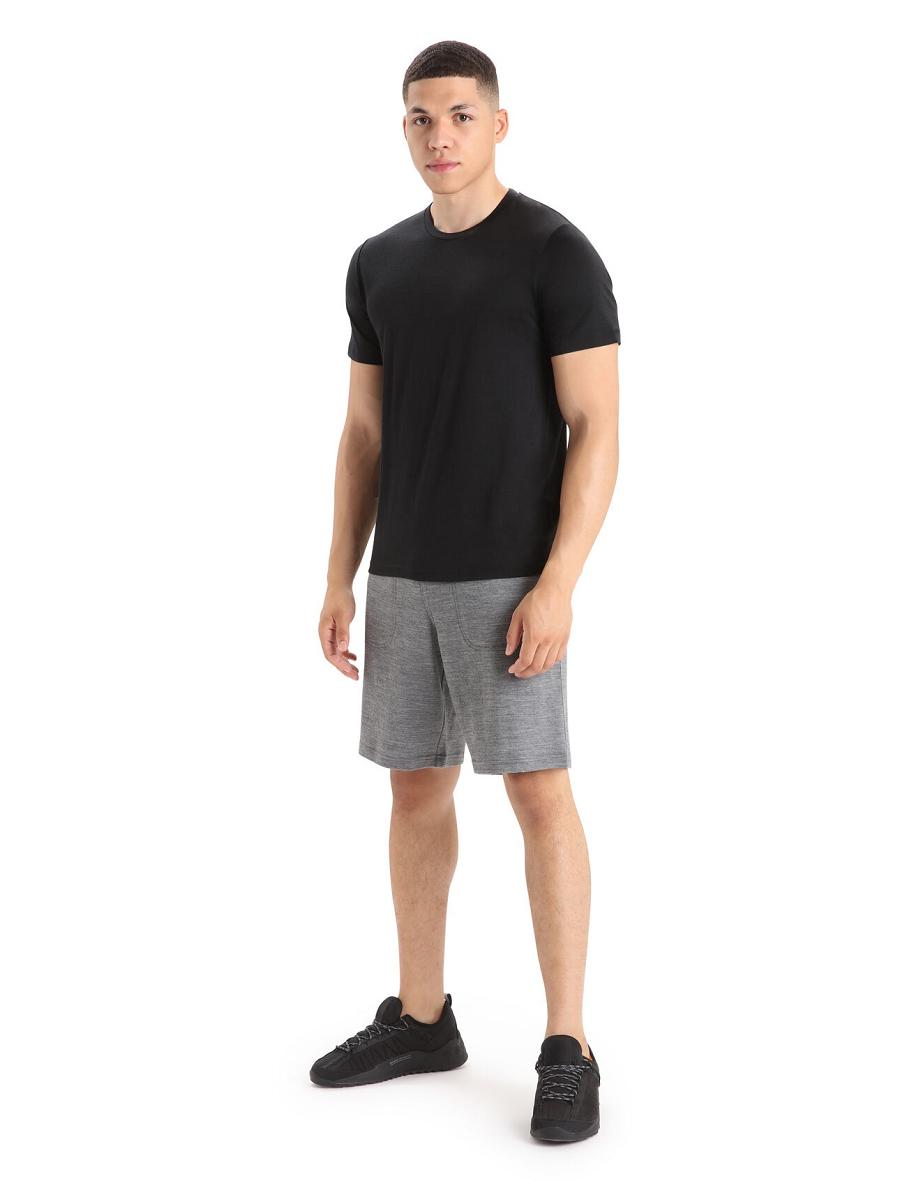 Koszulki Icebreaker Merino Tech Lite II Krótkie Sleeve Tee Męskie Czarne | PL 1778YXFU